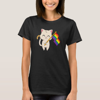 Kat houdt Lgb Vlag Gelijkheid Pri T-shirt
