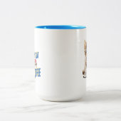 Kat houdt van koffie tweekleurige koffiemok (Center)