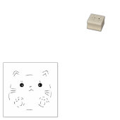 kat-hout rubberstempel (Gestempeld)