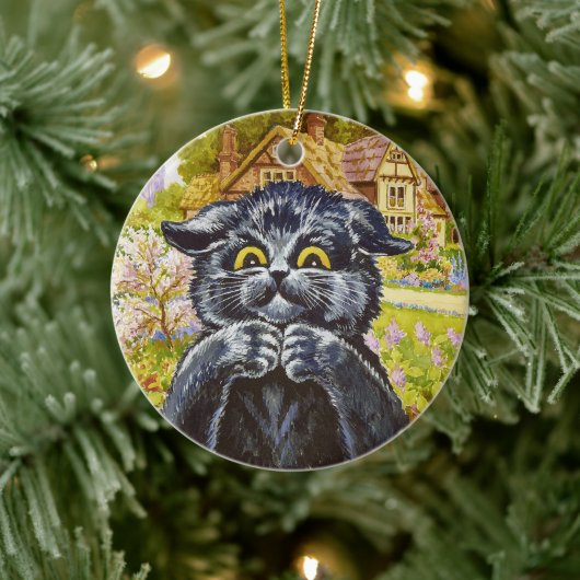 Kat & Huis Achtergrond door Louis Wain · Ornament (Boom)