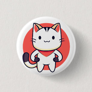 Kat, huisdier, dier ronde button 3,2 cm