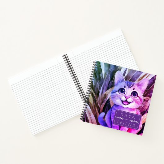 Kat Huisdier Dier Spiraal Notebook Notitieboek (Binnen)