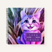 Kat Huisdier Dier Spiraal Notebook Notitieboek (Voorkant)