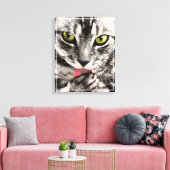 Kat Huisdier Portret Canvas Afdruk (Insitu (Woonkamer))