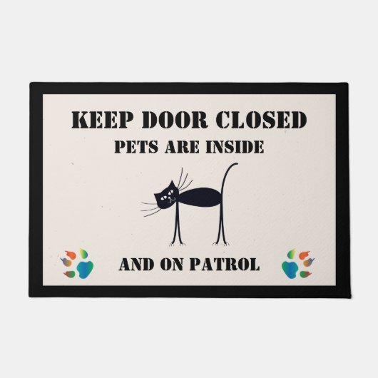 Kat Huisdieren Binnen Deurmat (Voorkant)