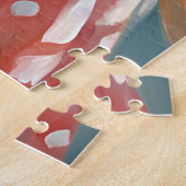 Kat huisvrouw koken diner legpuzzel (Zijkant)