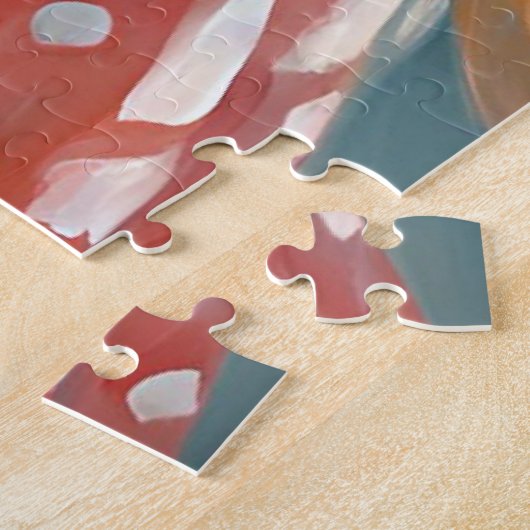 Kat huisvrouw koken diner legpuzzel (Zijkant)