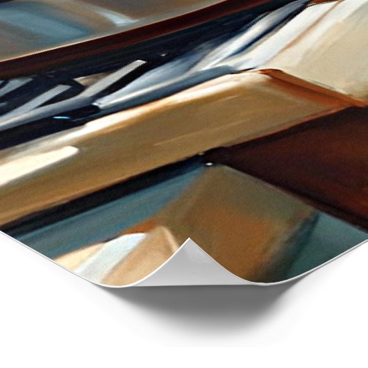 Kat huisvrouw koken diner poster (Hoek)