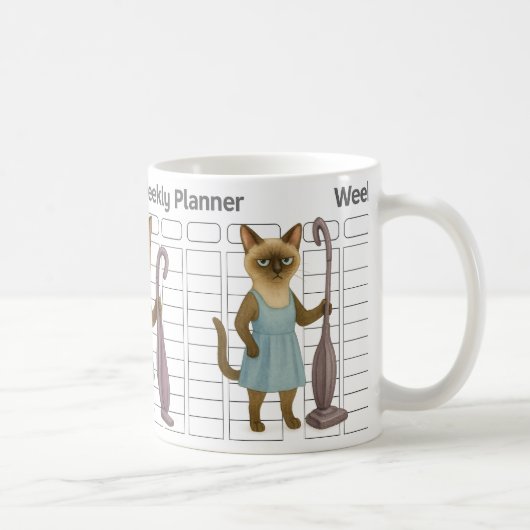 Kat Huisvrouw weekplanner Koffiemok (Rechts)