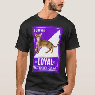 Kat Humor Abyssiniaanse kat Quote Forever Stamps C T-shirt