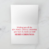 Kat Humor kerstkaart Bedankkaart (Binnen)