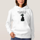 Kat Humor Pun Pawsitive Cattitude Quote Hoodie (Voorkant)