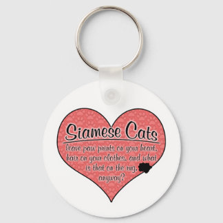 Kat Humor van Siamese Paw-printers Sleutelhanger