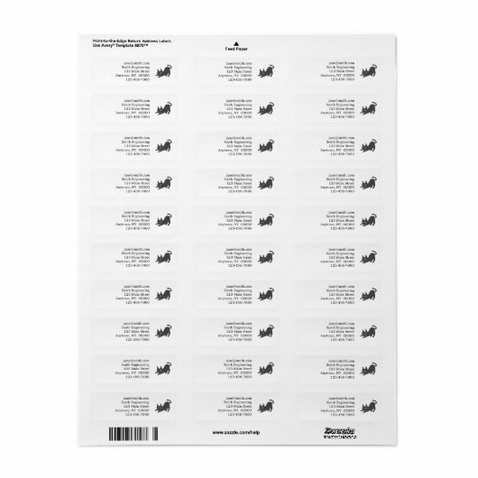 Kat hunt - Kies achtergrondkleur Etiket (Full Sheet)