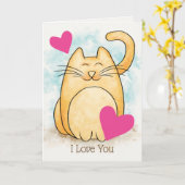 Kat I hou van je aangepaste groet Kaart (Gele Bloem)