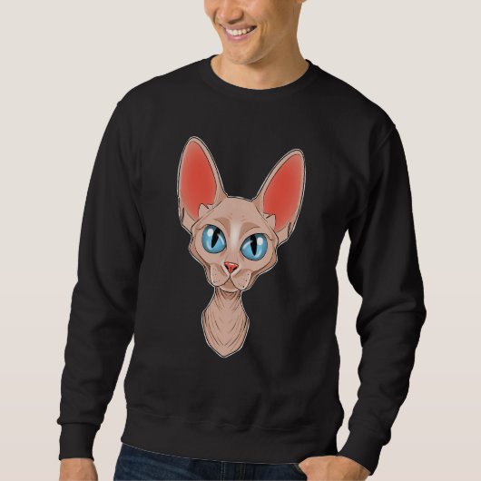 Kat I Kat Gezicht I Sphynx Kat Trui (Voorkant)