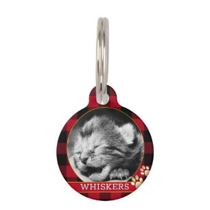 Kat-id, Pawprint, Buffalo-plak, baby Kitten-foto Huisdierpenning