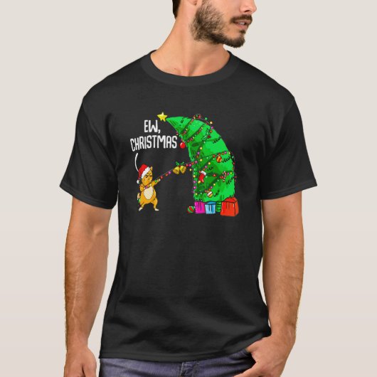 Kat Ig Kerstdag Katten Sarcasme Anti Kerstdag Kat T-shirt (Voorkant)