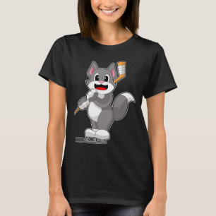 Kat IJshockey Ijshockeystick T-shirt