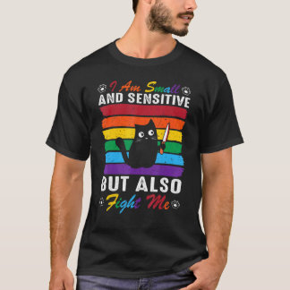 Kat Ik ben klein en gevoelig maar vecht ook tegen  T-shirt