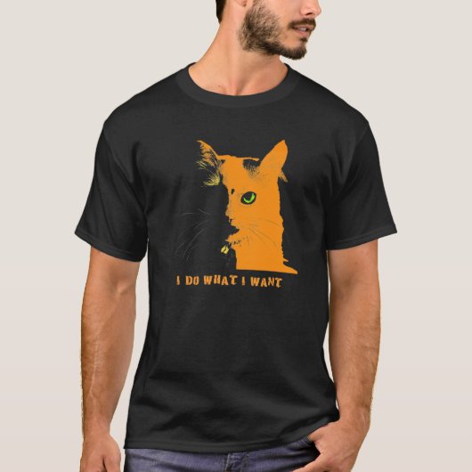 Kat ik doe wat ik wil t-shirt (Voorkant)