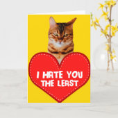 Kat, ik haat je het minst kaart (Gele Bloem)