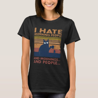 Kat Ik Haat Ochtendmensen En Ochtenden En Mensen T-shirt