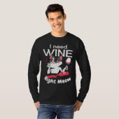 Kat Ik heb Wijn nodig T-shirt (Voorkant volledig)