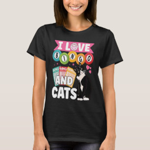 Kat Ik hou van Bingo En Katten Gokken Bingo Spele T-shirt