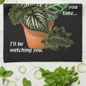 Kat ik kijk naar je zong Parody Planten Theedoek (Gevouwen)