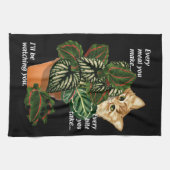 Kat ik kijk naar je zong Parody Planten Theedoek (Horizontaal)