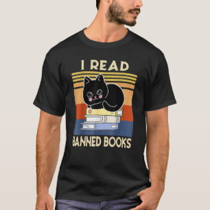 Kat Ik Lees Verboden Boeken Boekenwurmen Lezen Boe T-shirt