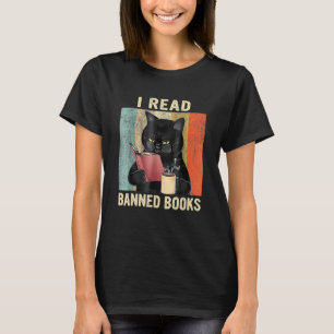 Kat Ik Lees Verboden Boeken Boekenwurmen Lezen Boe T-shirt