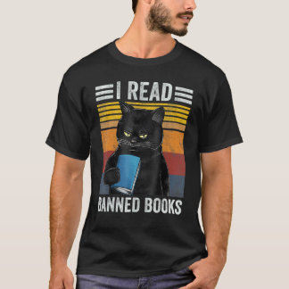 Kat Ik Lees Verboden Boeken Boekenwurmen Lezen Boe T-shirt