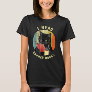 Kat Ik Lees Verboden Boeken Boekenwurmen Loves Lez T-shirt