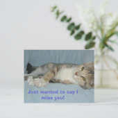 kat, ik mis je gewoon. briefkaart (Staand voorkant)