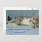 kat, ik mis je gewoon. briefkaart (Voorkant / Achterkant)