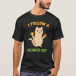 Kat ik volg een gebalanceerde diet tacos carrots g t-shirt