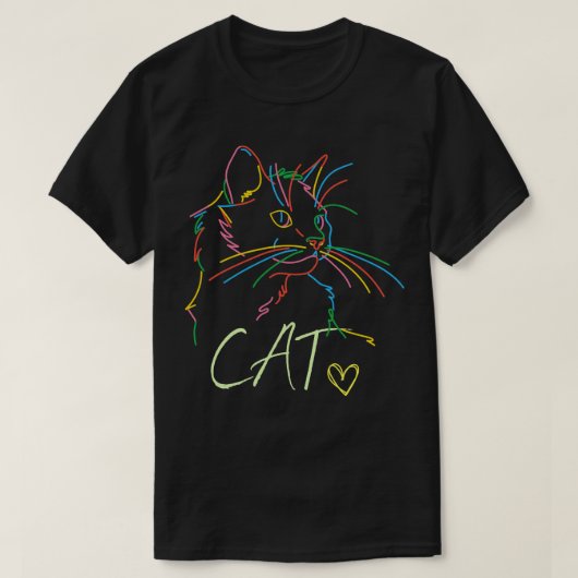 Kat illustratie 1 t-shirt (Design voorkant)