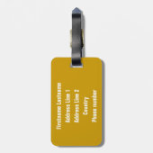 Kat illustratie aangepast bagagelabel (Achterkant verticaal)