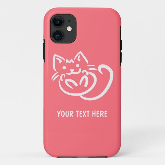 Kat Illustratie aangepaste kleuren iPhone-cases Case-Mate iPhone Case (Achterkant)