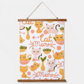 Kat Illustratie Hangend Wandkleed (Voorkant)