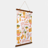 Kat Illustratie Hangend Wandkleed (Gebogen)