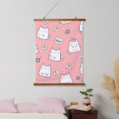 Kat Illustratie Hangend Wandkleed (Slaapkamer)