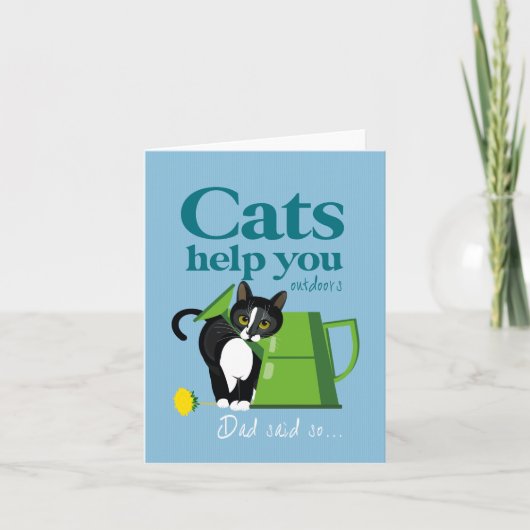 Kat illustratie: "katten helpen je buitenstaanders kaart (Voorkant)