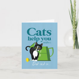 Kat illustratie: "katten helpen je buitenstaanders kaart