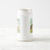  Kat Illustratie met roze bloemen Bierpul (Center)