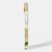 Kat Illustratie met roze bloemen Case-Mate iPhone Case (Achterkant / Links)
