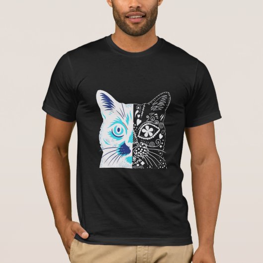 kat illustratie t-shirt (Voorkant)