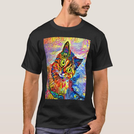 KAT IMPRESSIONIST Jong Katje Kat Moeder Vader Kat T-shirt (Voorkant)